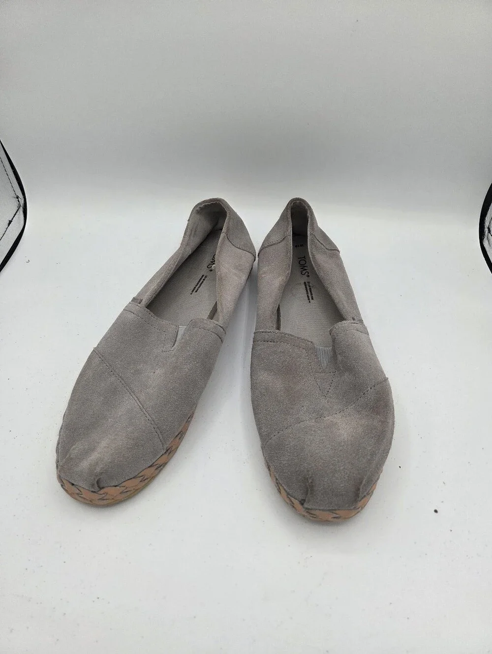 Toms Women's Espadrille Slip-Ons in Light Gray Suede